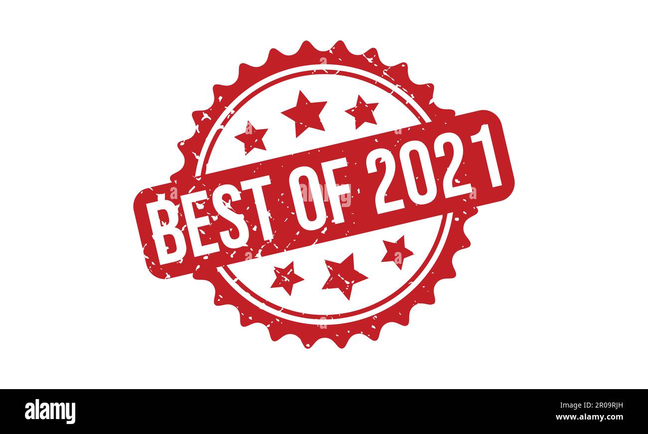 Best of 2021 Rubber Stamp. Best of 2021 Grunge Stamp Seal Vector