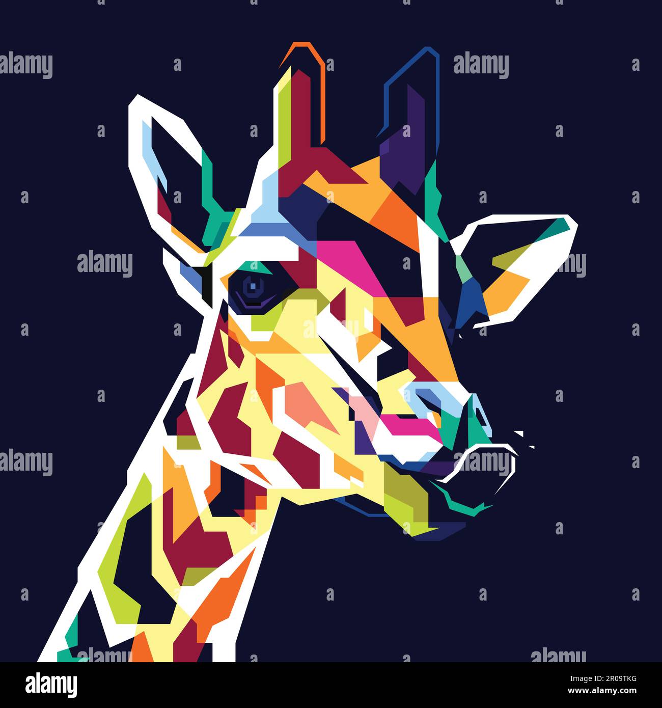 colorful giraffe Stock Vector
