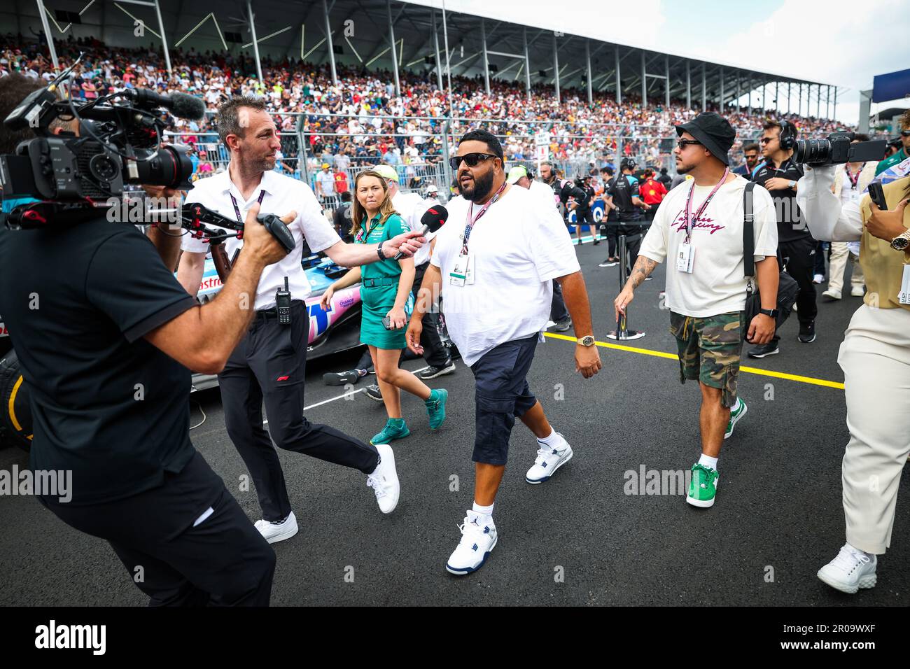 Miami Gardens, Etats Unis. 07th May, 2023. DJ Khaled, aka Khaled Mohamed Khaled on the starting grid during the Formula 1 Crypto.com Miami Grand Prix 2023, 5th round of the 2023 Formula One World Championship from May 05 to 07, 2023 on the Miami International Autodrome, in Miami Gardens, Florida, United States of America - Photo Florent Gooden/DPPI Credit: DPPI Media/Alamy Live News Stock Photo