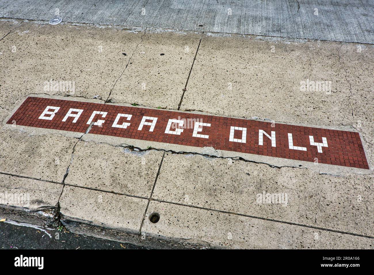 Baggage Only sign outside the Mountaineer Hotel in Williamson WV USA 2023 Stock Photo