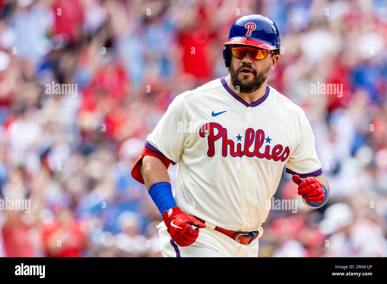 Philadelphia Phillies designated hitter KYLE SCHWARBER batting in the first  inning during the MLB game between the Philadelphia Phillies and the Houst  Stock Photo - Alamy