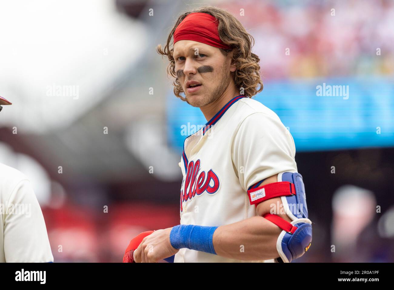 Philadelphia Phillies first baseman Alec Bohm in action during a