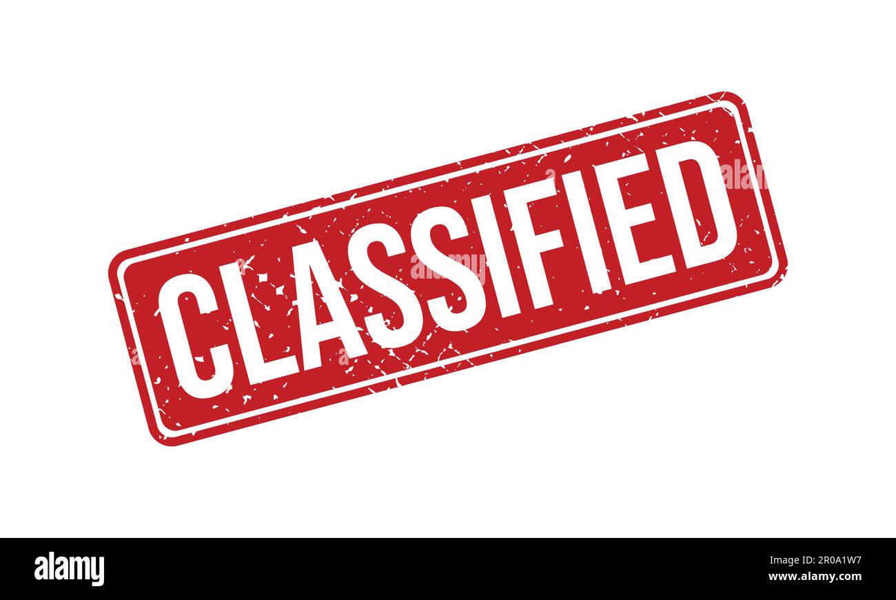Classified red ribbon label hi-res stock photography and images - Alamy