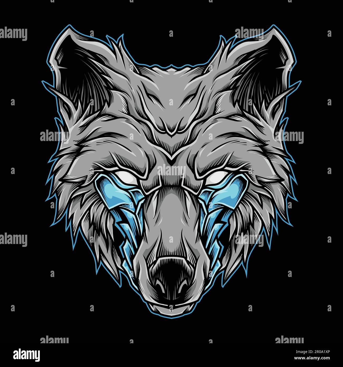 Wolf illustration vector logo Stock Vector Image & Art - Alamy