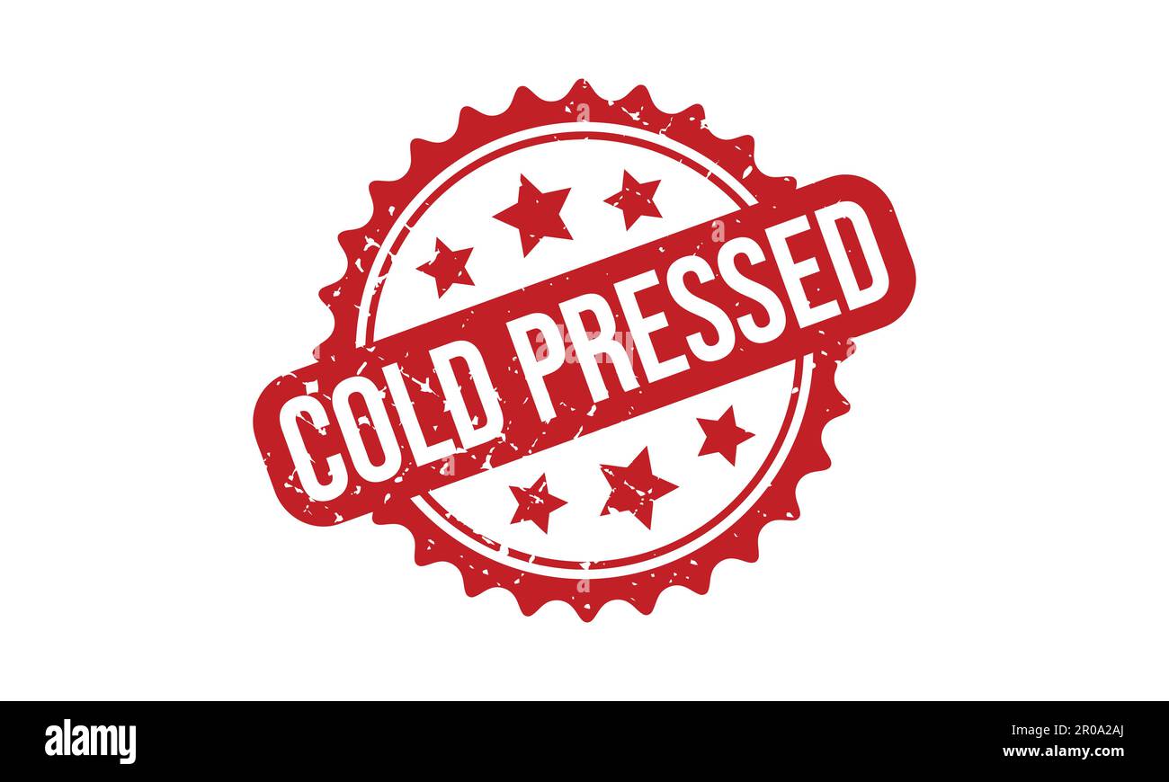Cold Pressed Rubber Grunge Stamp Seal Vector Illustration Stock Vector