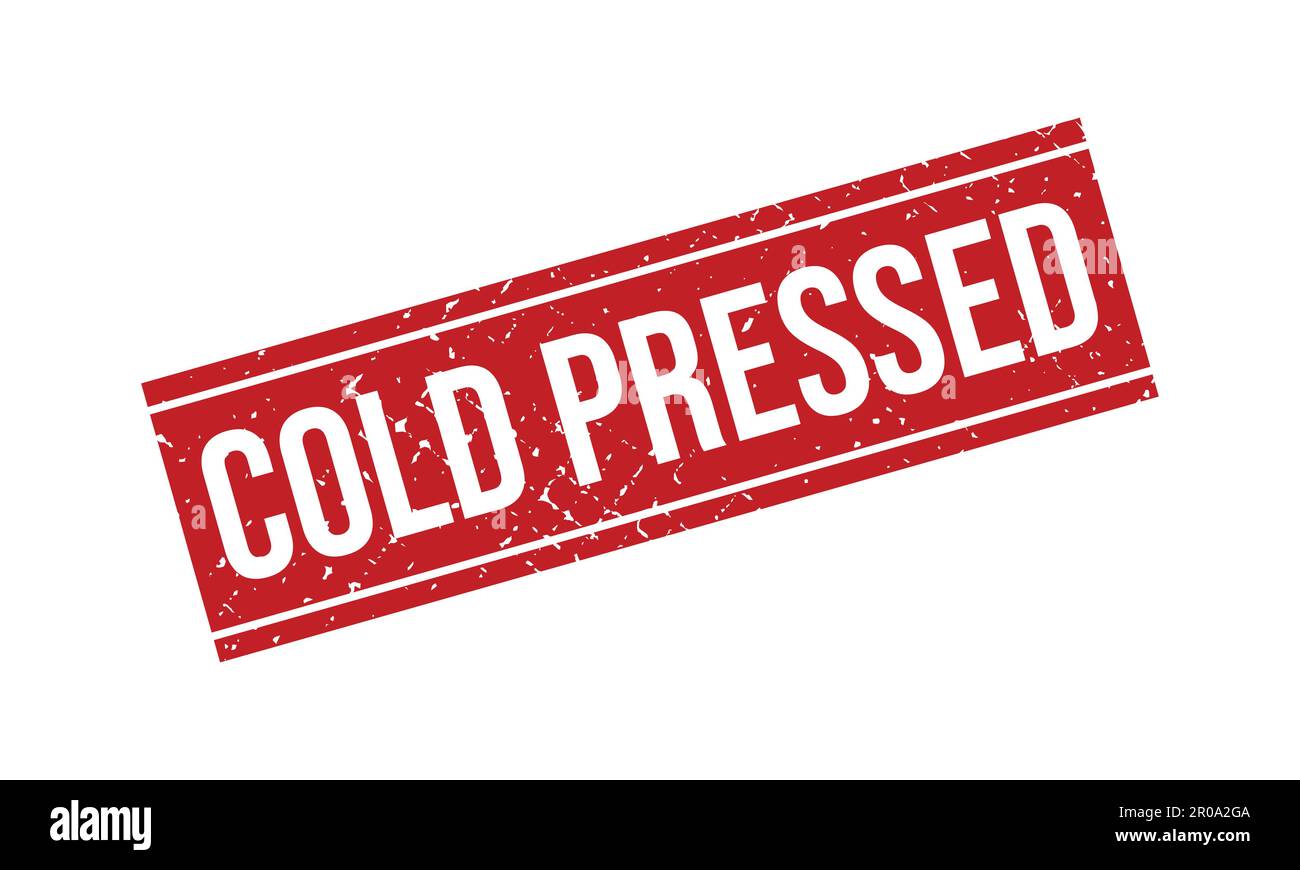 Cold Pressed Rubber Grunge Stamp Seal Vector Illustration Stock Vector