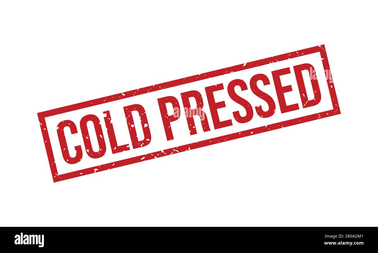 Cold Pressed Rubber Grunge Stamp Seal Vector Illustration Stock Vector