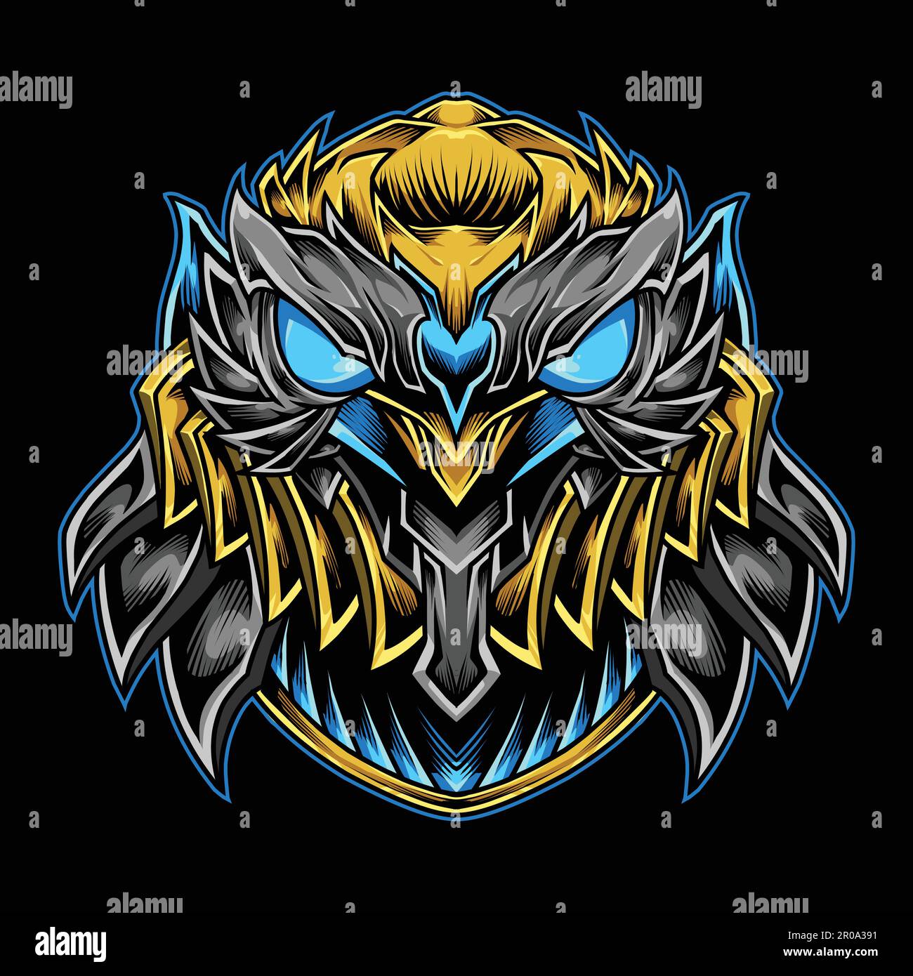 Owl night vector illustration Stock Vector Image & Art - Alamy