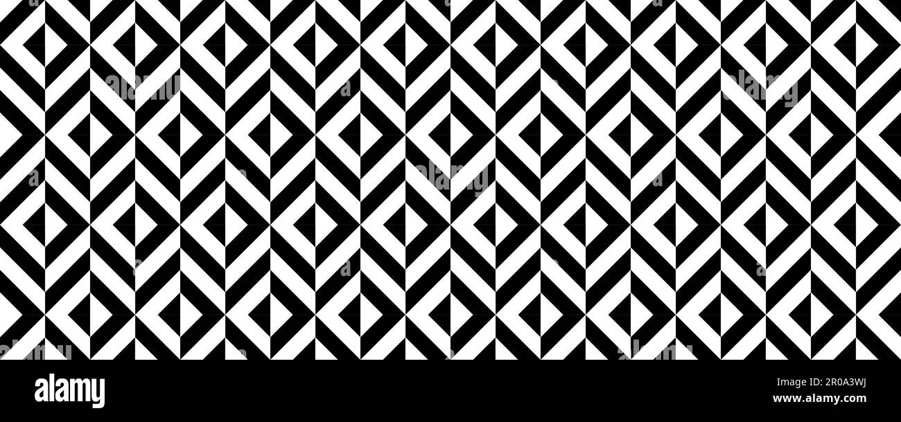 Seamless geometric rhombus pattern. Black and white ethnic diamond background. Decorative lattice ornament background. Modern textile fabric design template swatch. Contemporary vector print wallpaper Stock Vector