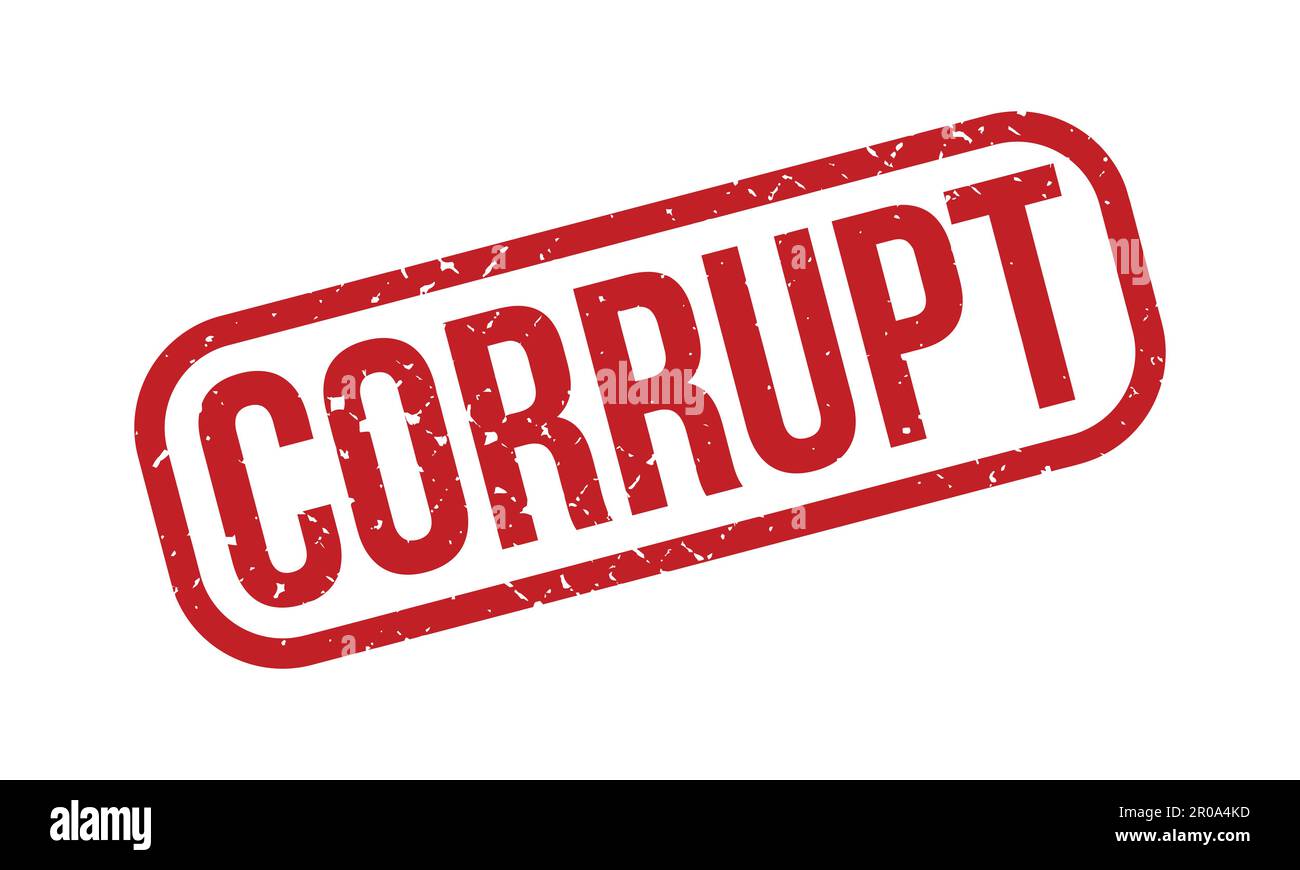 Corrupt Rubber Grunge Stamp Seal Vector Illustration Stock Vector Image ...