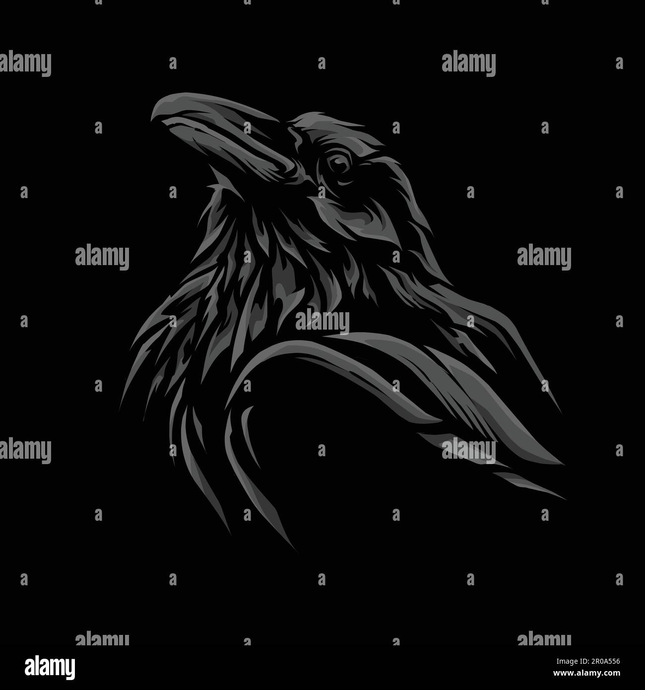 dark crow vector illustration Stock Vector