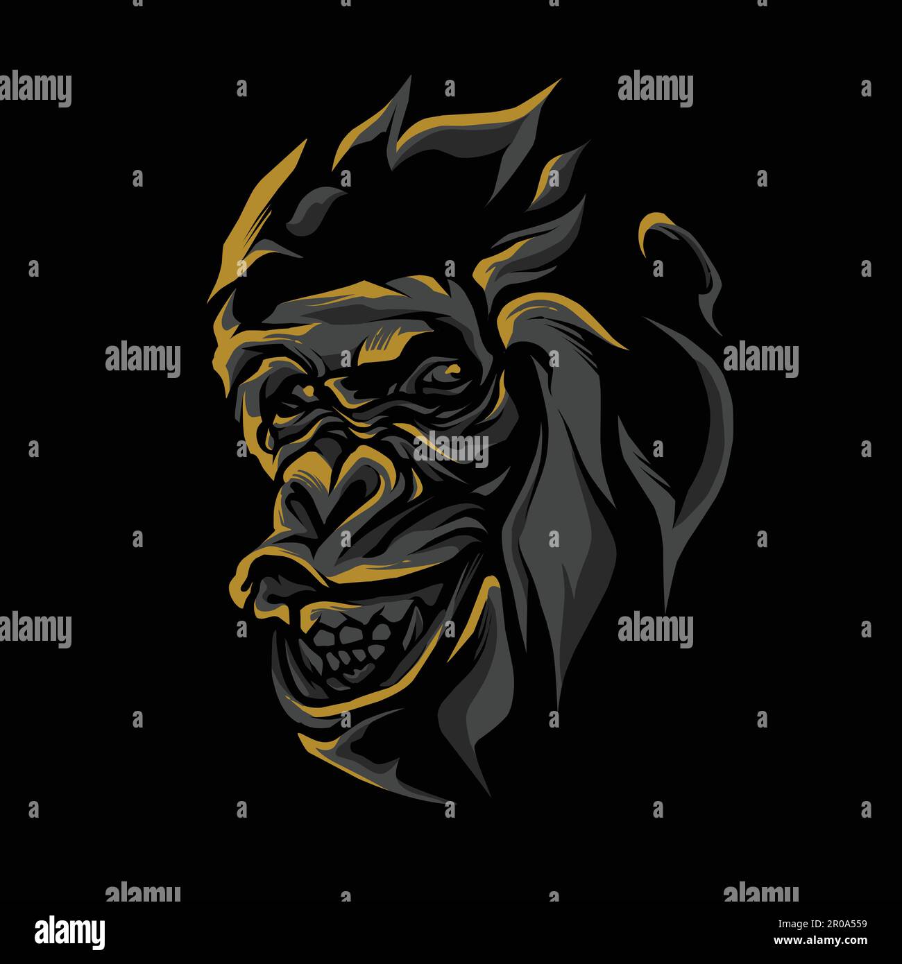 Gorilla vector illustration logo Stock Vector
