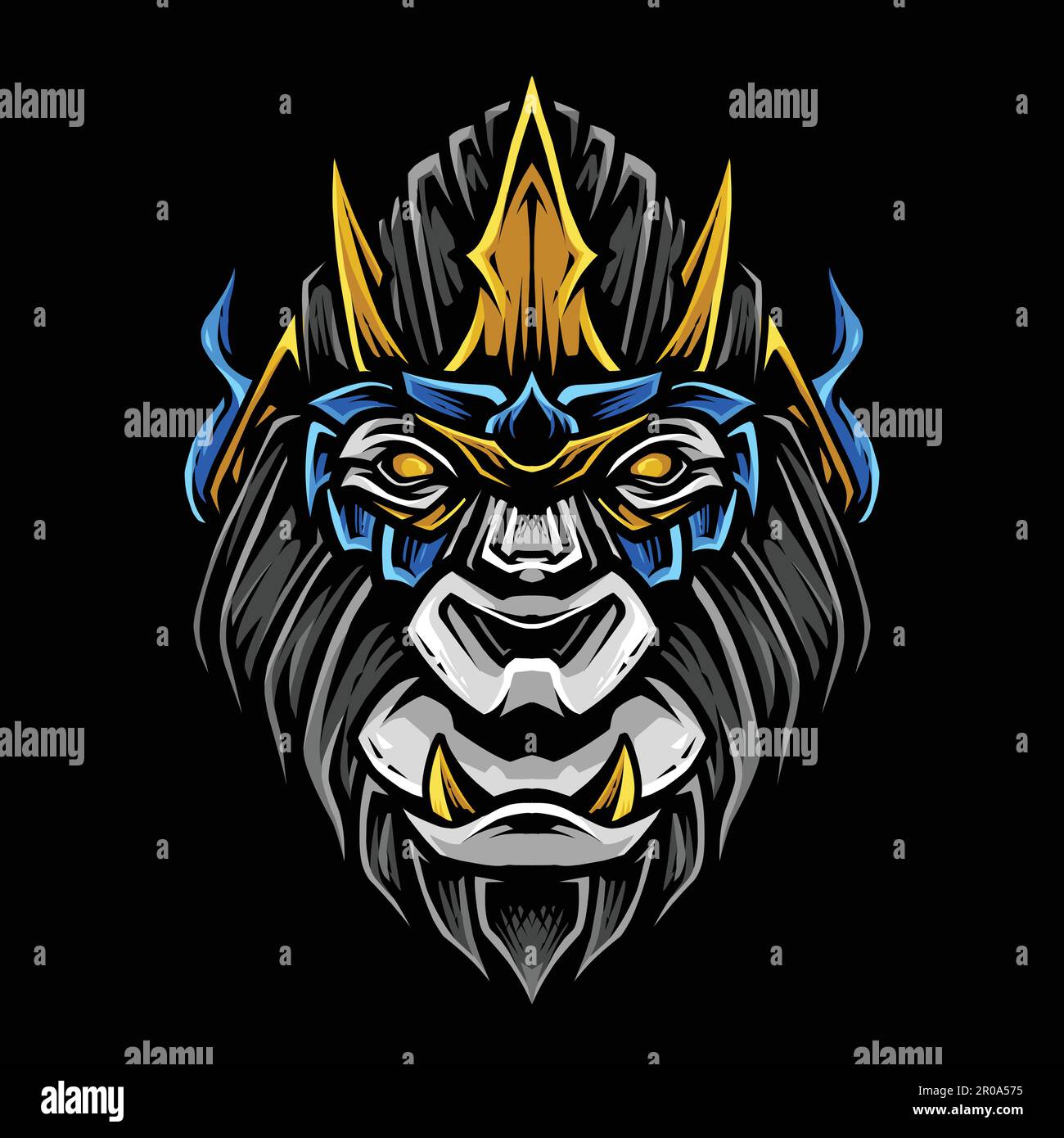 Vector illustration gorilla cartoon hi-res stock photography and images ...