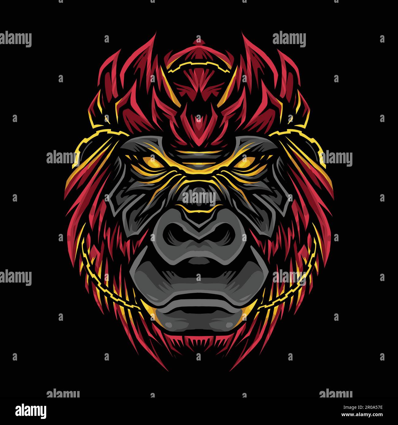 Gorilla vector illustration logo Stock Vector
