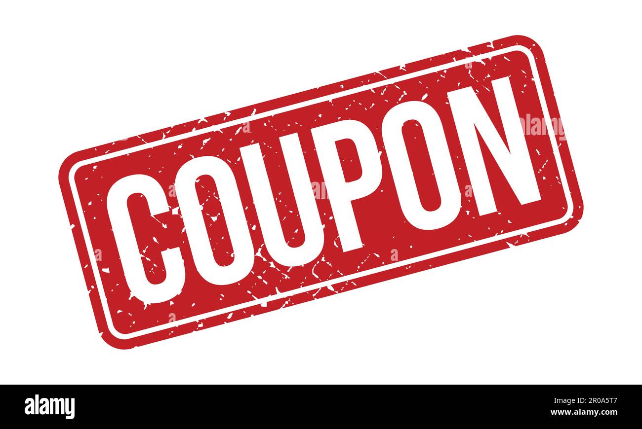 Grunge red coupon word Stock Vector Images - Alamy