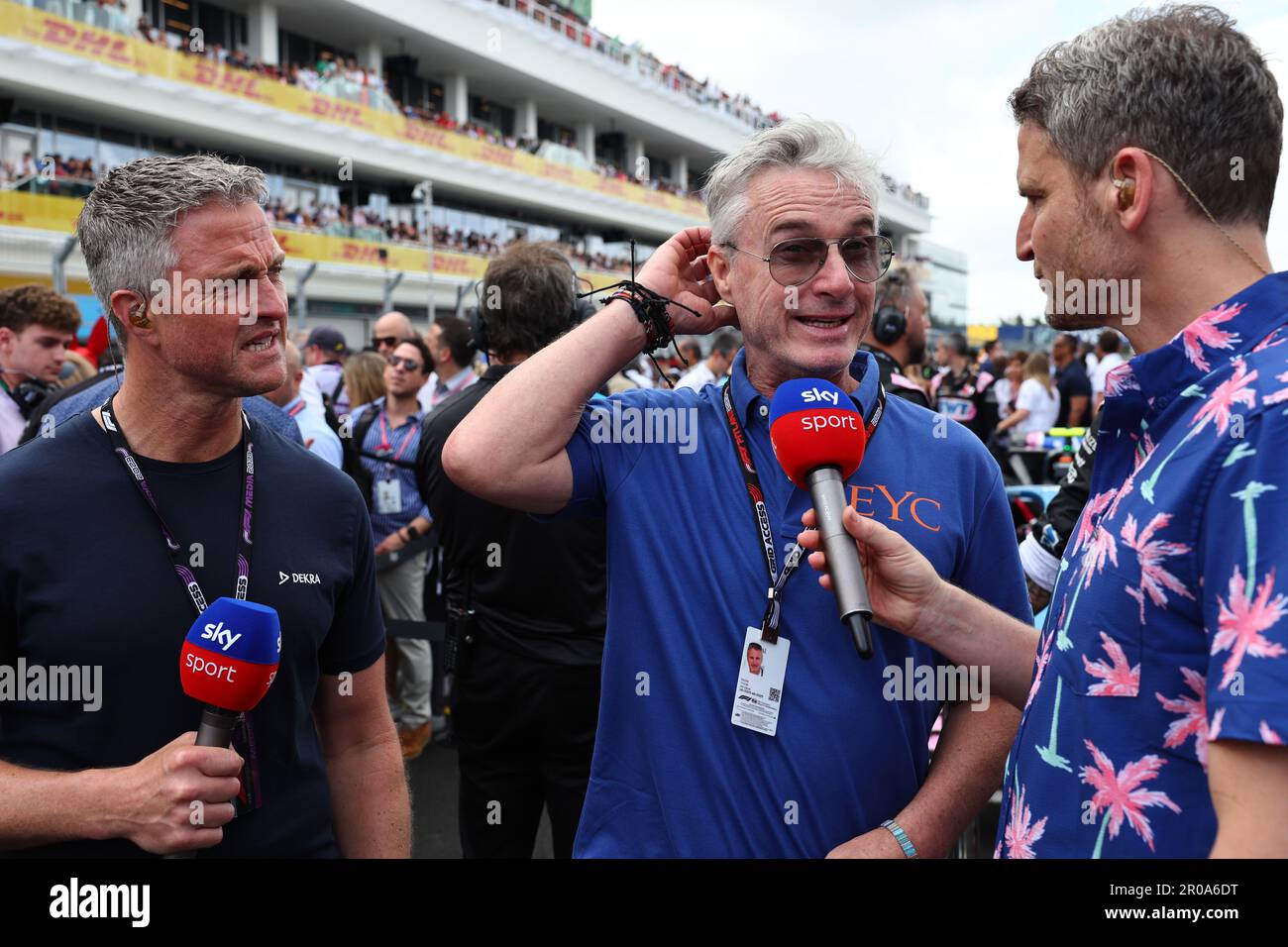 Miami, USA. 07th May, 2023. Ralf Schumacher (GER) with Eddie Irvine
