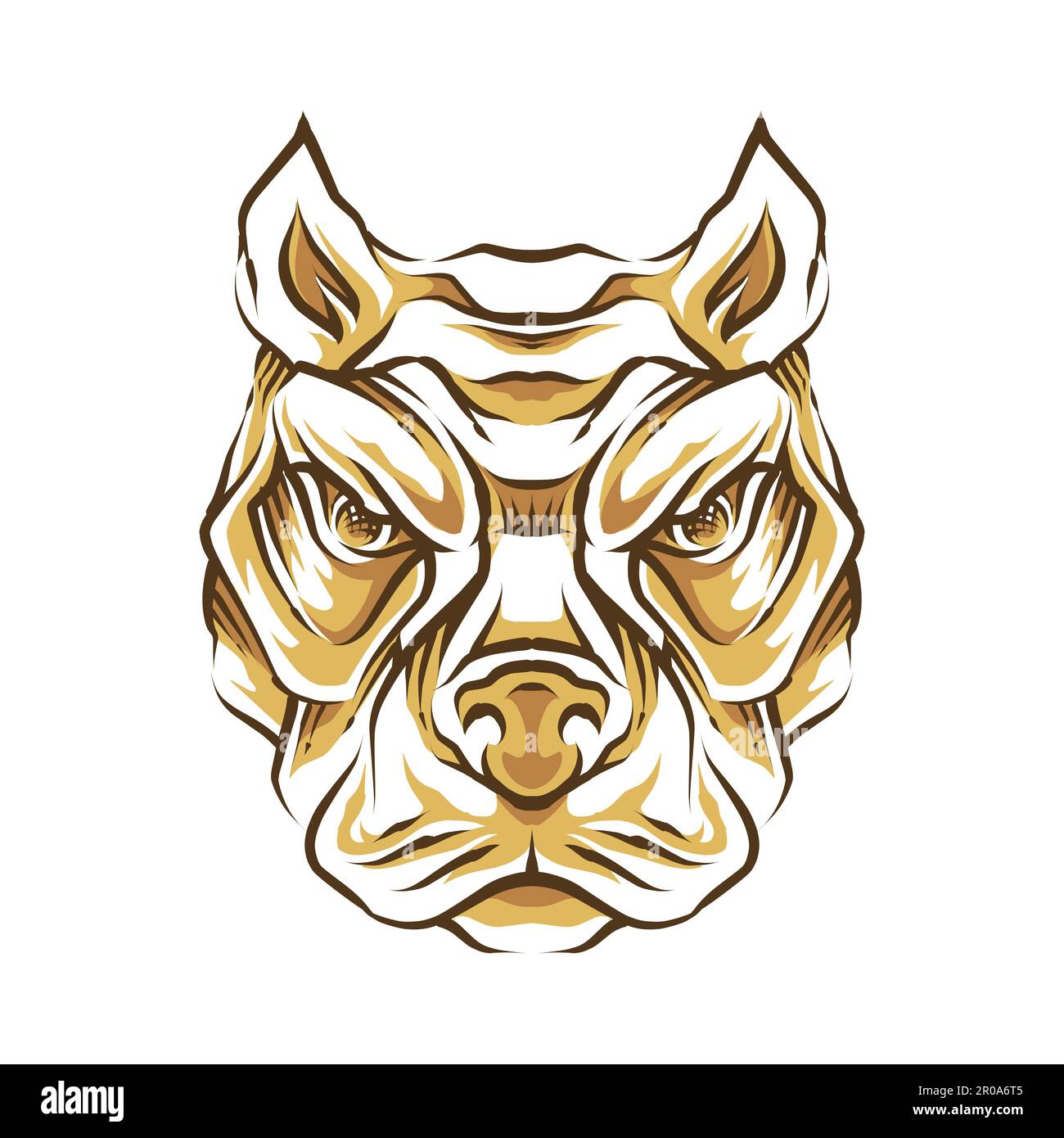 dog head color vector illustration Stock Vector