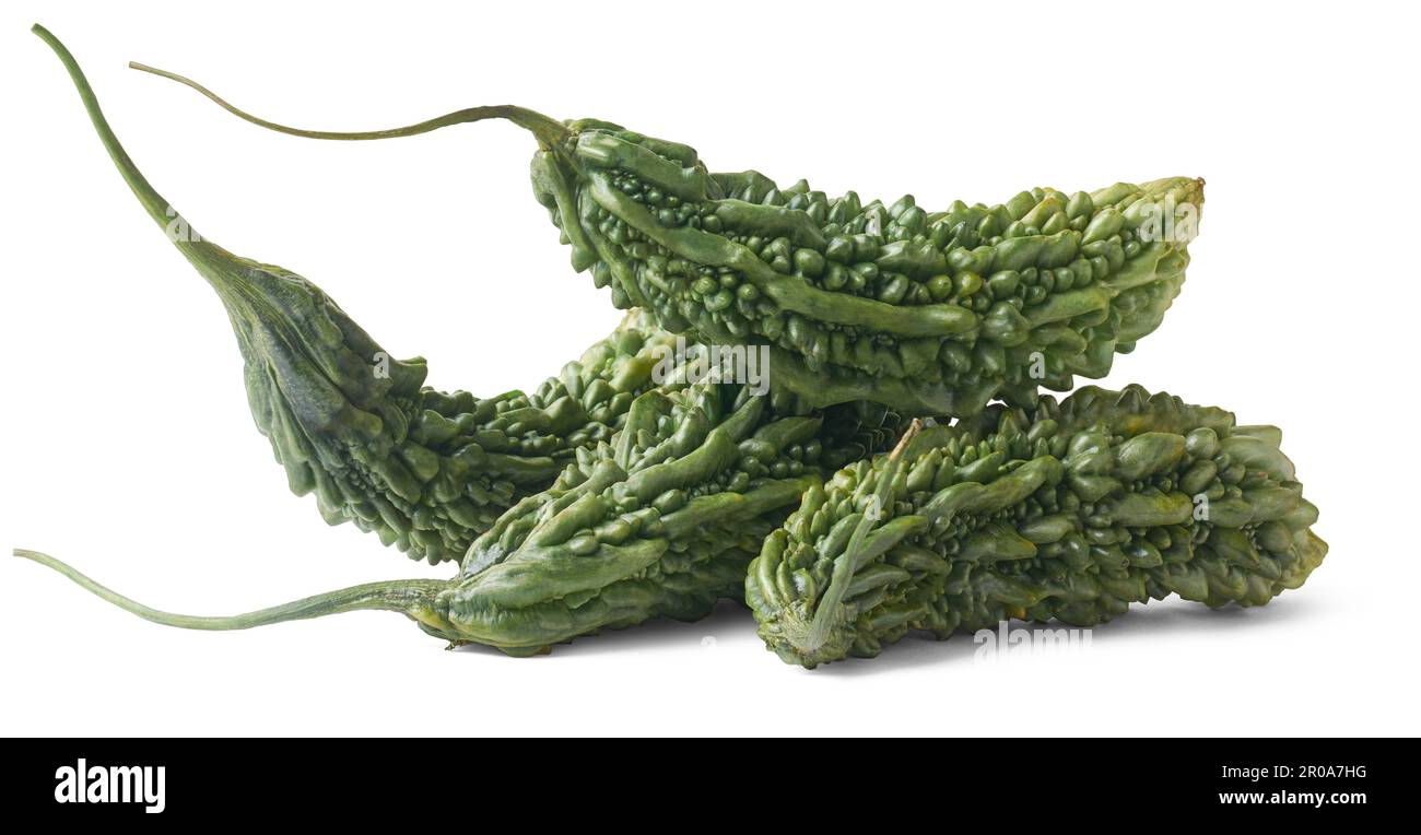 pile of bitter gourd or bitter melon, momordica charantia, tropical