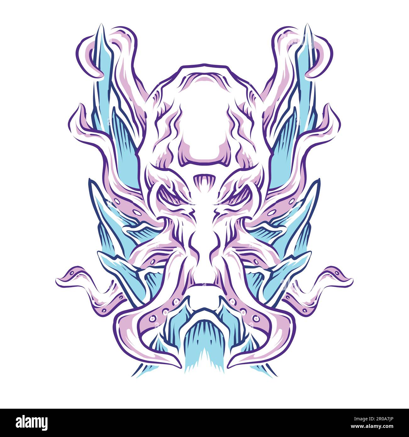 octopus color vector illustration Stock Vector
