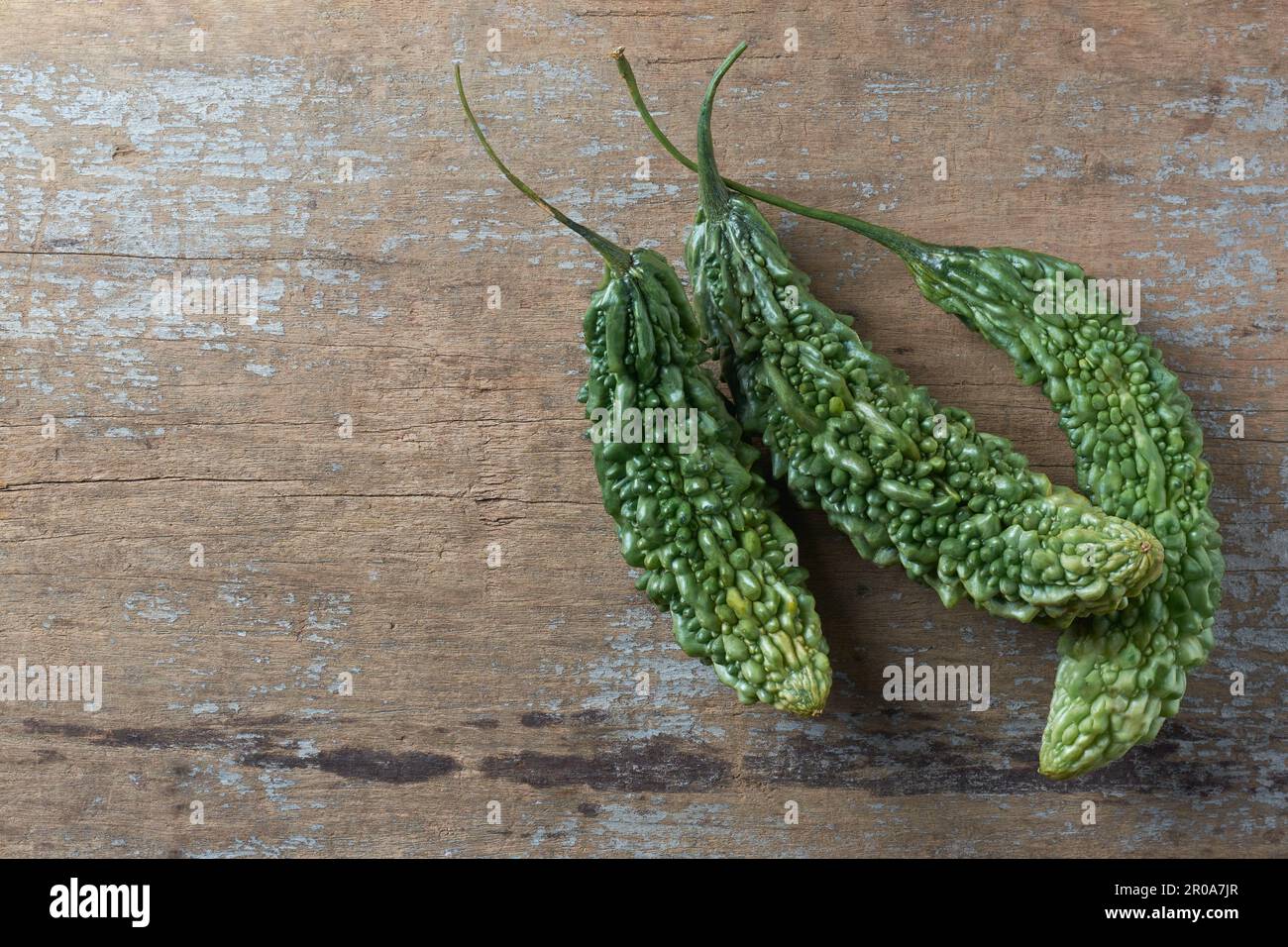 bitter gourd or bitter melon, momordica charantia, tropical vegetable