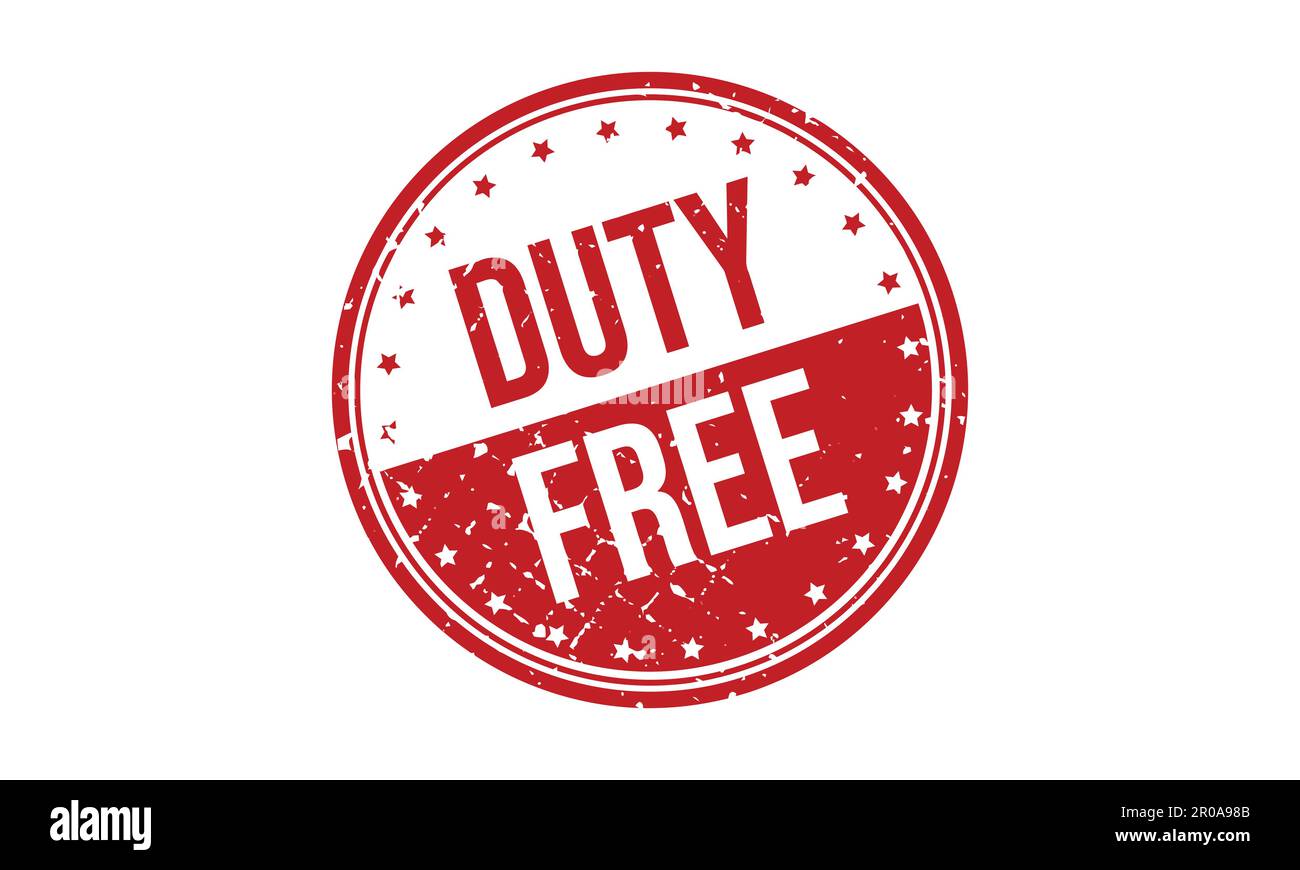 Duty Free Rubber Stamp. Duty Free Grunge Stamp Seal Vector Illustration