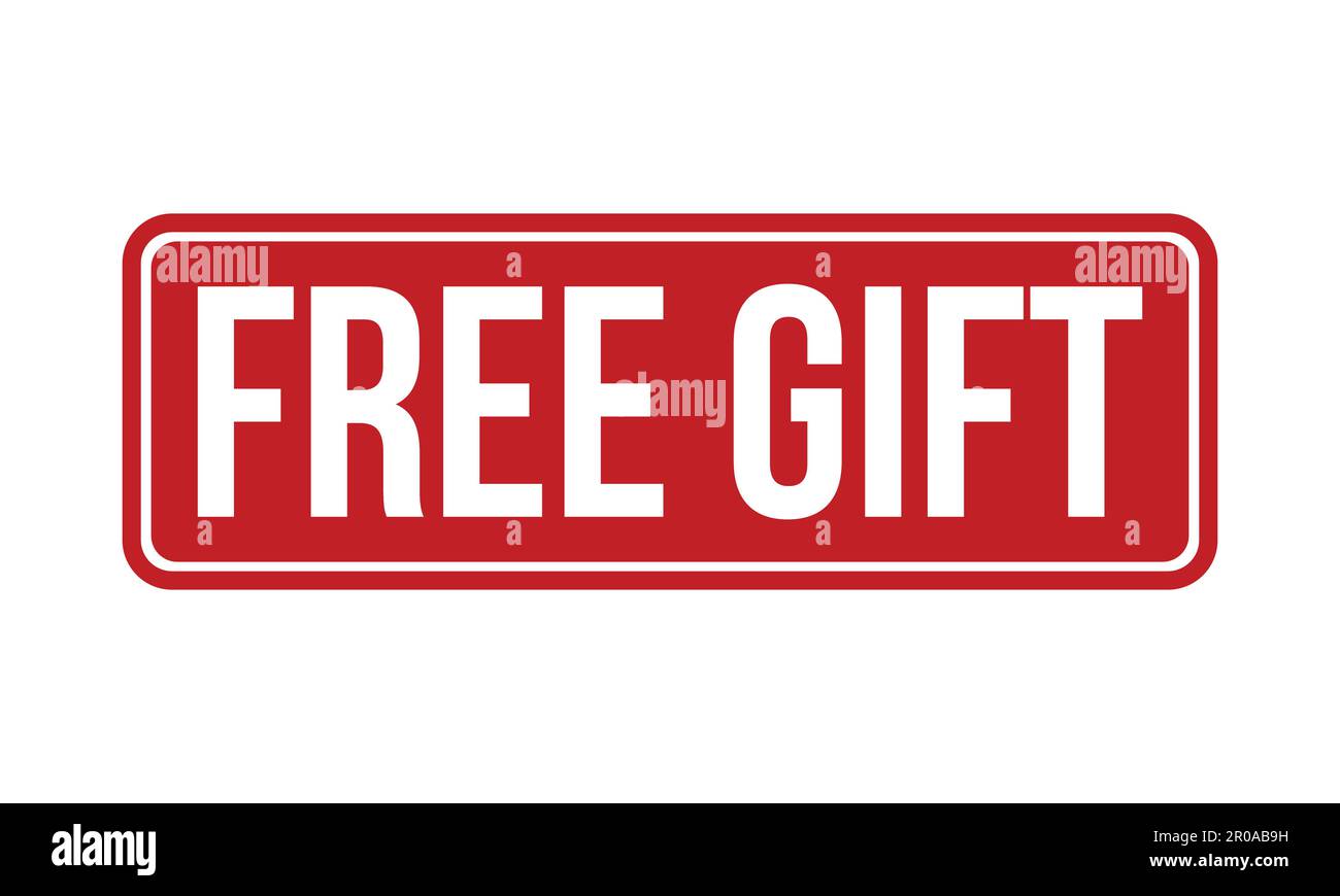 Free Gift Rubber Stamp. Red Free Gift Rubber Grunge Stamp Seal Vector ...