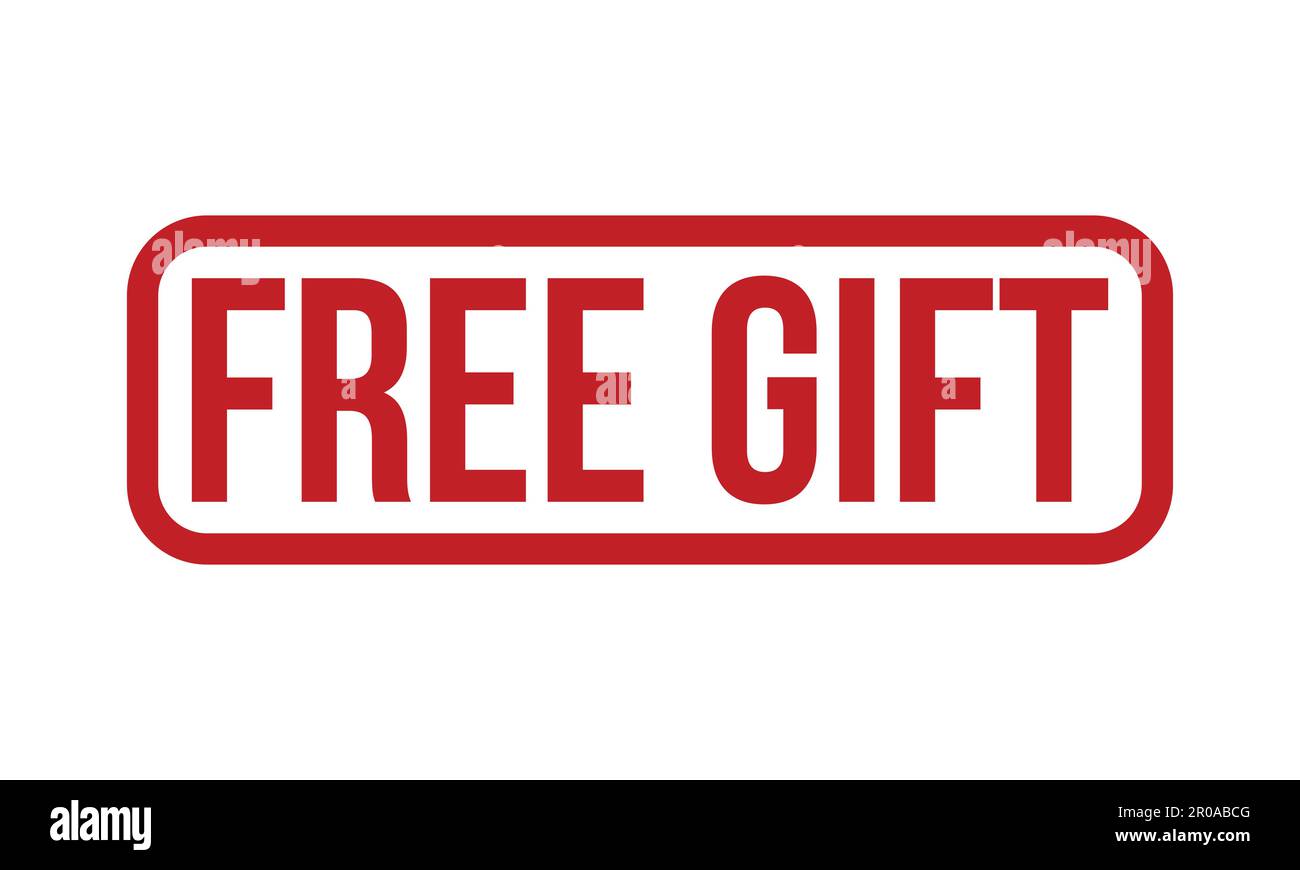 Free Gift Rubber Stamp. Red Free Gift Rubber Grunge Stamp Seal Vector ...
