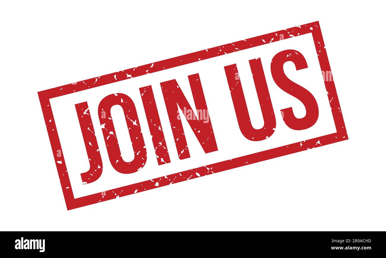 Join Us Rubber Grunge Stamp Seal Vector Illustration Stock Vector Image