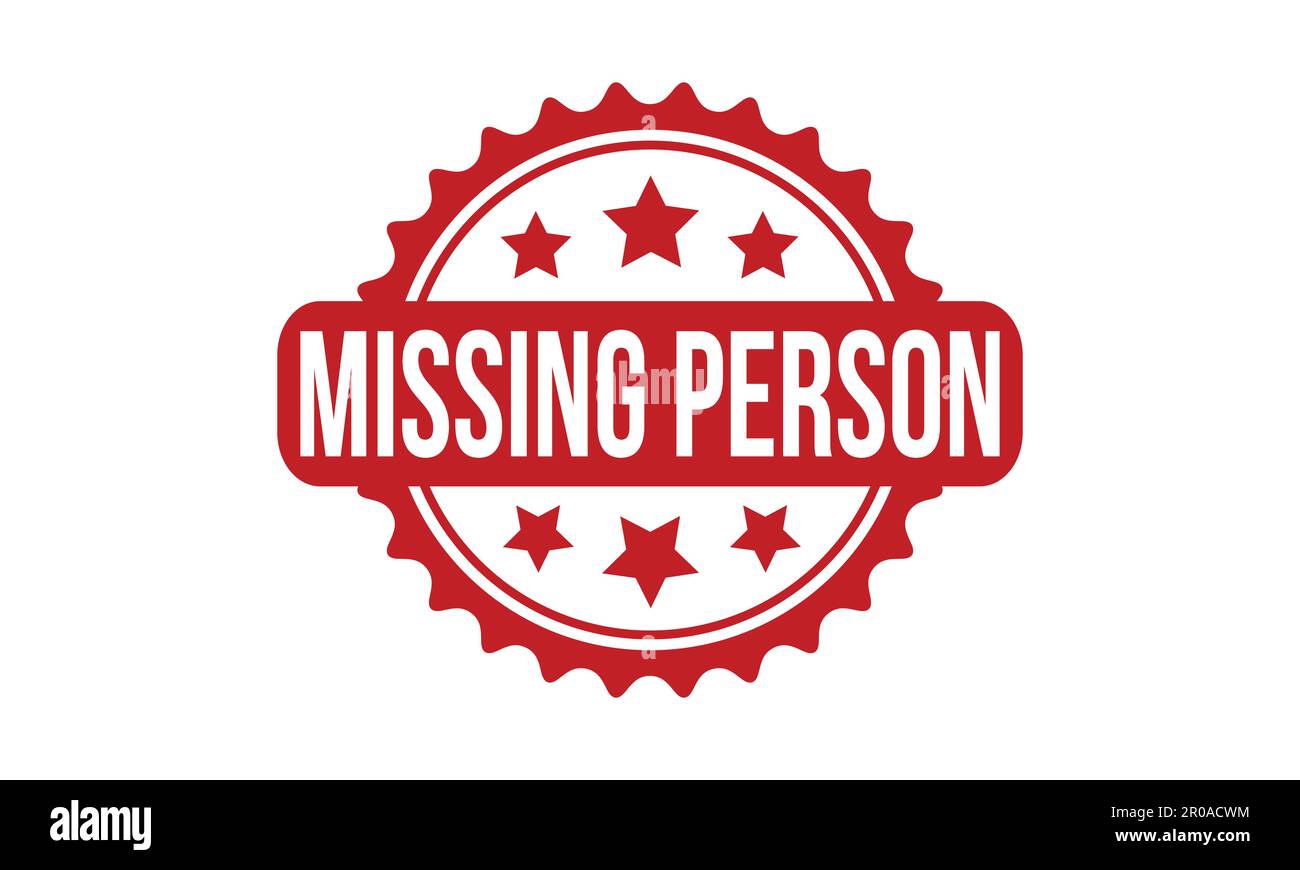 Missing Person Rubber Stamp Red Missing Person Rubber Grunge Stamp