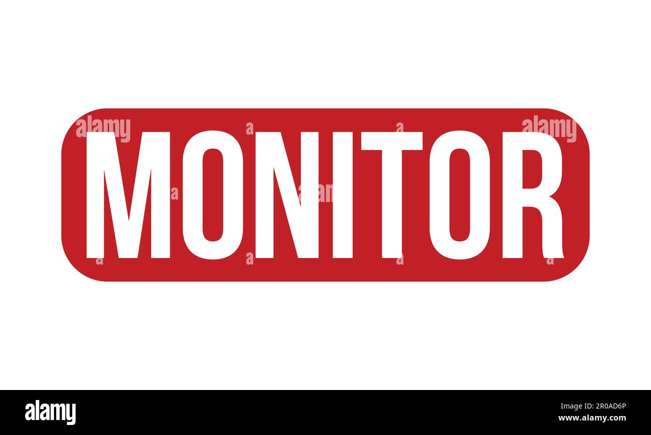 Monitor Rubber Stamp. Red Monitor Rubber Grunge Stamp Seal Vector ...