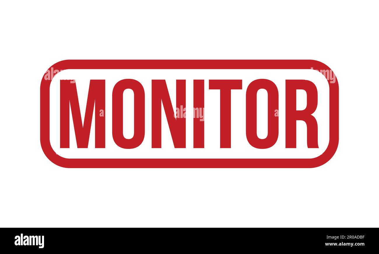 Monitor Rubber Stamp. Red Monitor Rubber Grunge Stamp Seal Vector ...