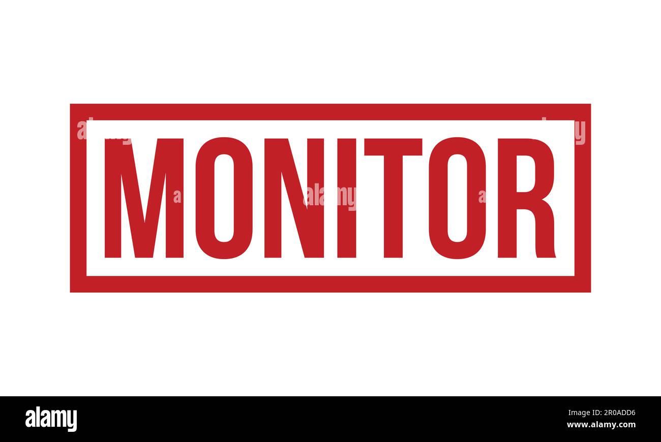 Monitor Rubber Stamp. Red Monitor Rubber Grunge Stamp Seal Vector ...