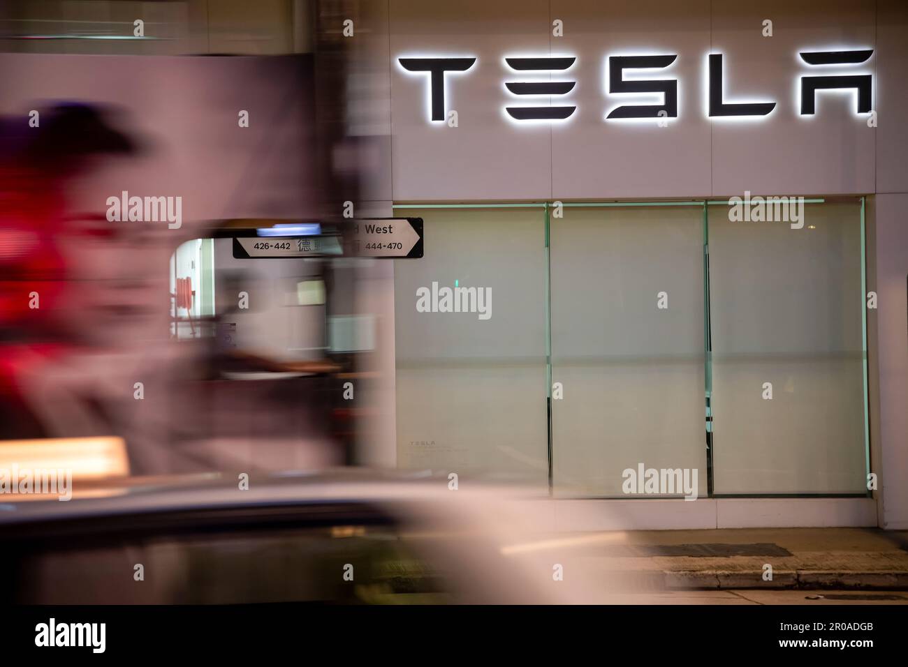 Tesla Cars, Hong Kong, China. Stock Photo