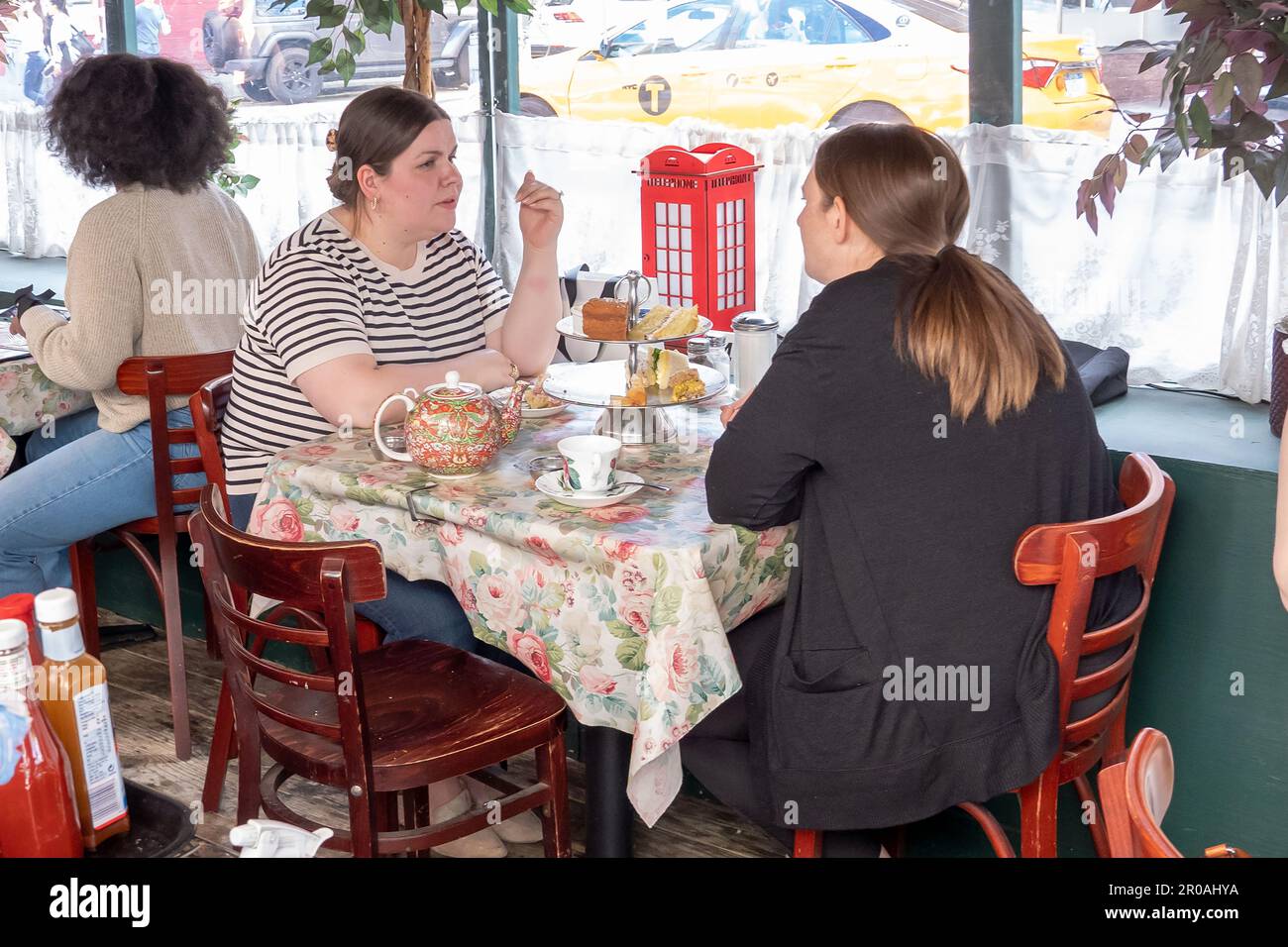 New York, United States. 06th May, 2023. Guests dine at Britishowned Tea & Sympathy restaurant
