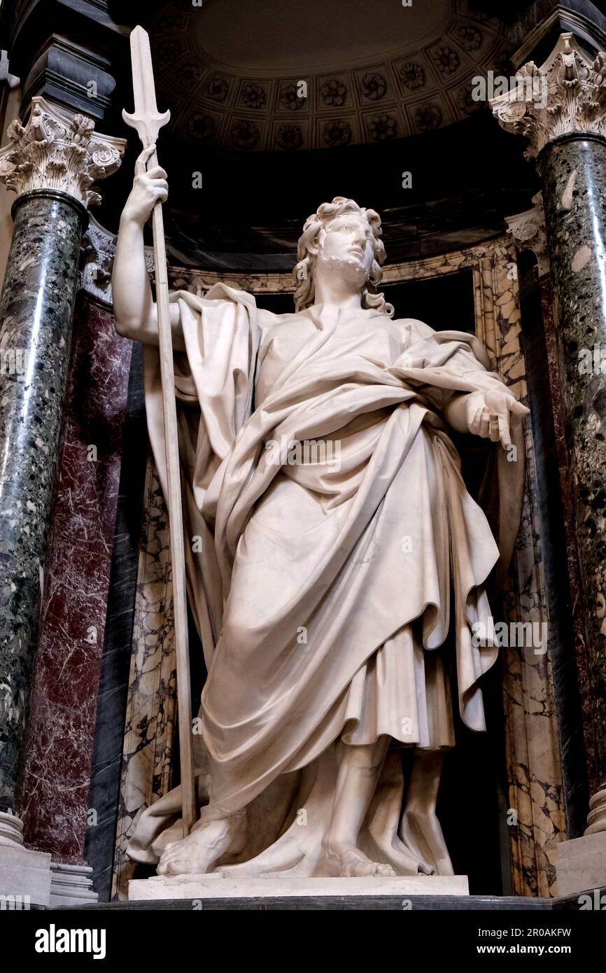 Statue by Ottani of Saint Thaddaeus, also known as Jude, in St John Lateran church in Rome Italy Stock Photo