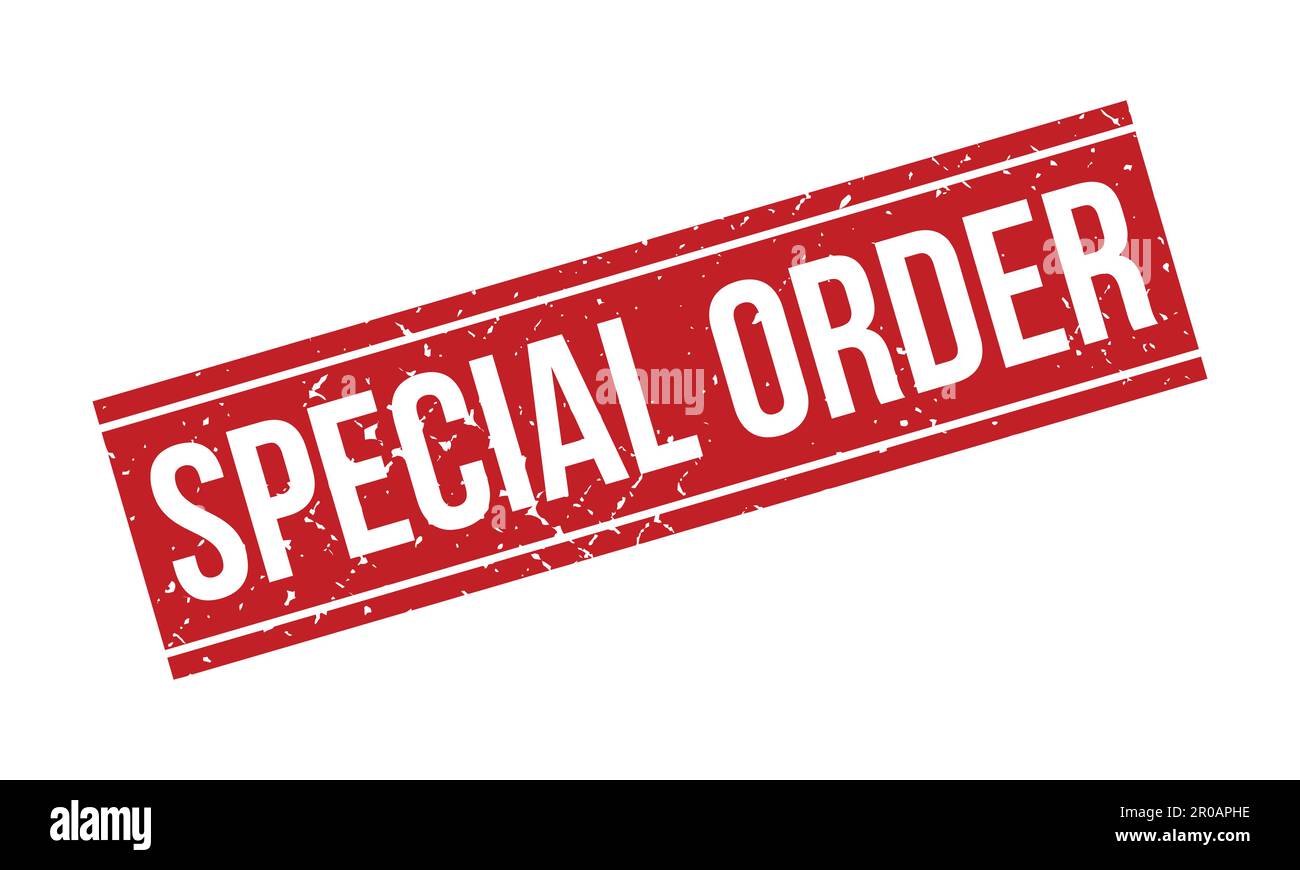 Special Order Rubber Stamp. Red Special Order Rubber Grunge Stamp Seal