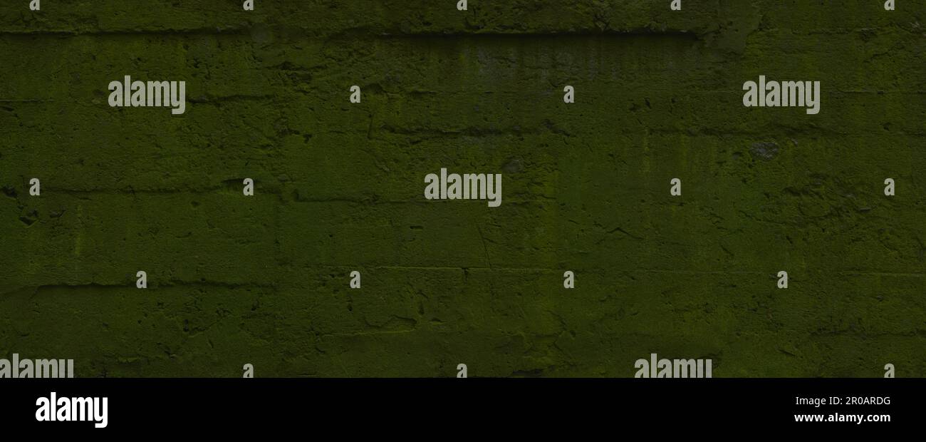old mossy concrete wall bacground Stock Photo