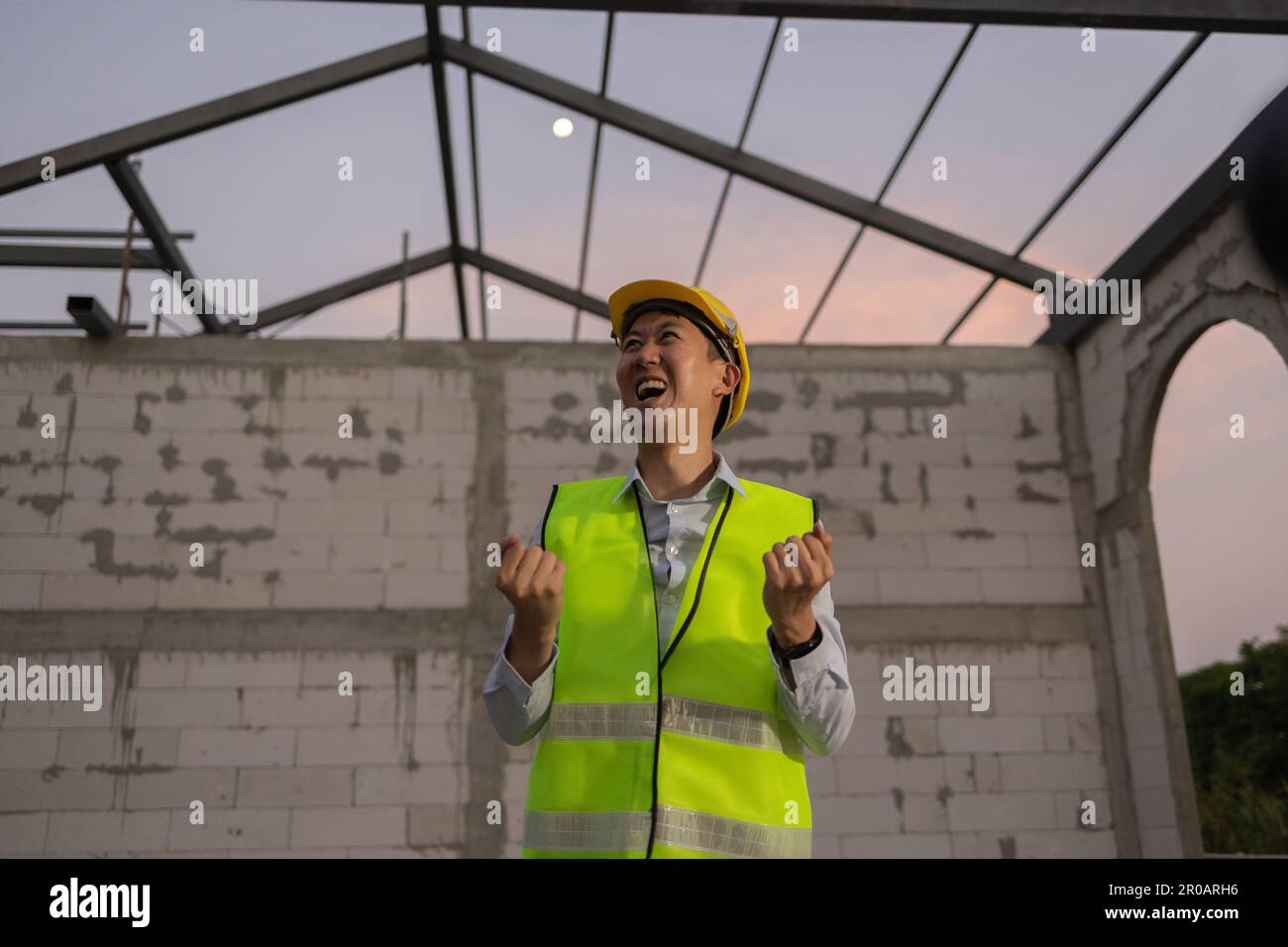 Happy asian construction engineer hi-res stock photography and images ...