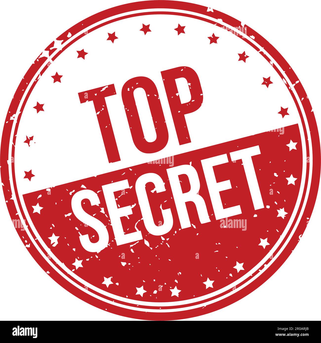 Top Secret Rubber Stamp. Red Top Secret Rubber Grunge Stamp Seal Vector