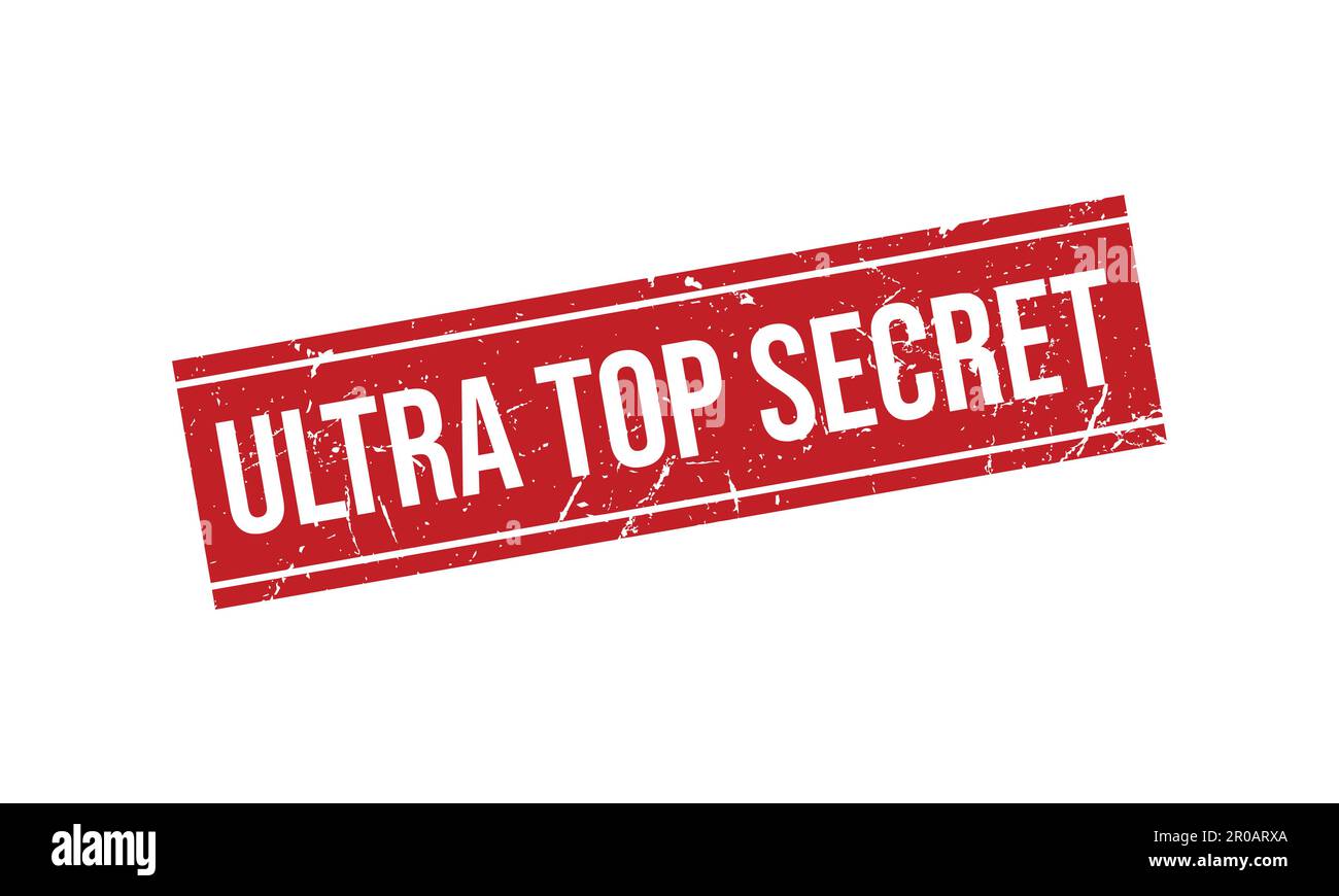 Ultra Top Secret Rubber Stamp. Ultra Top Secret Grunge Stamp Seal