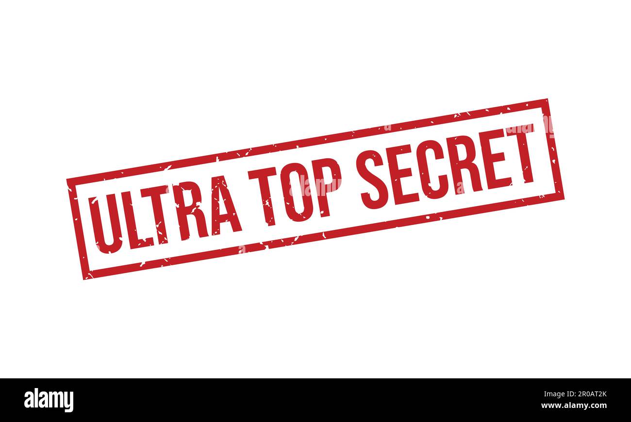Ultra Top Secret Rubber Stamp. Ultra Top Secret Grunge Stamp Seal