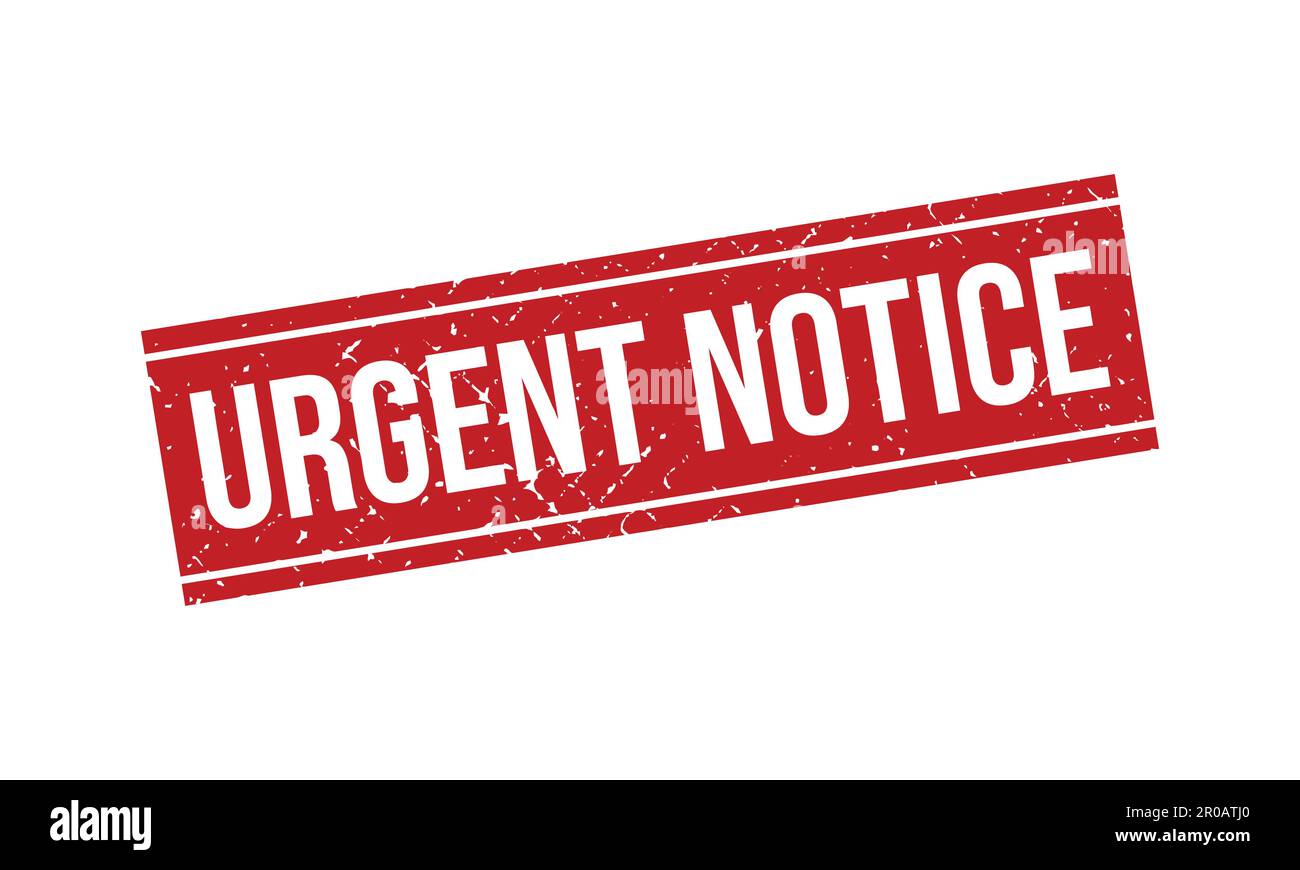 Urgent Notice Rubber Stamp. Urgent Notice Grunge Stamp Seal Vector