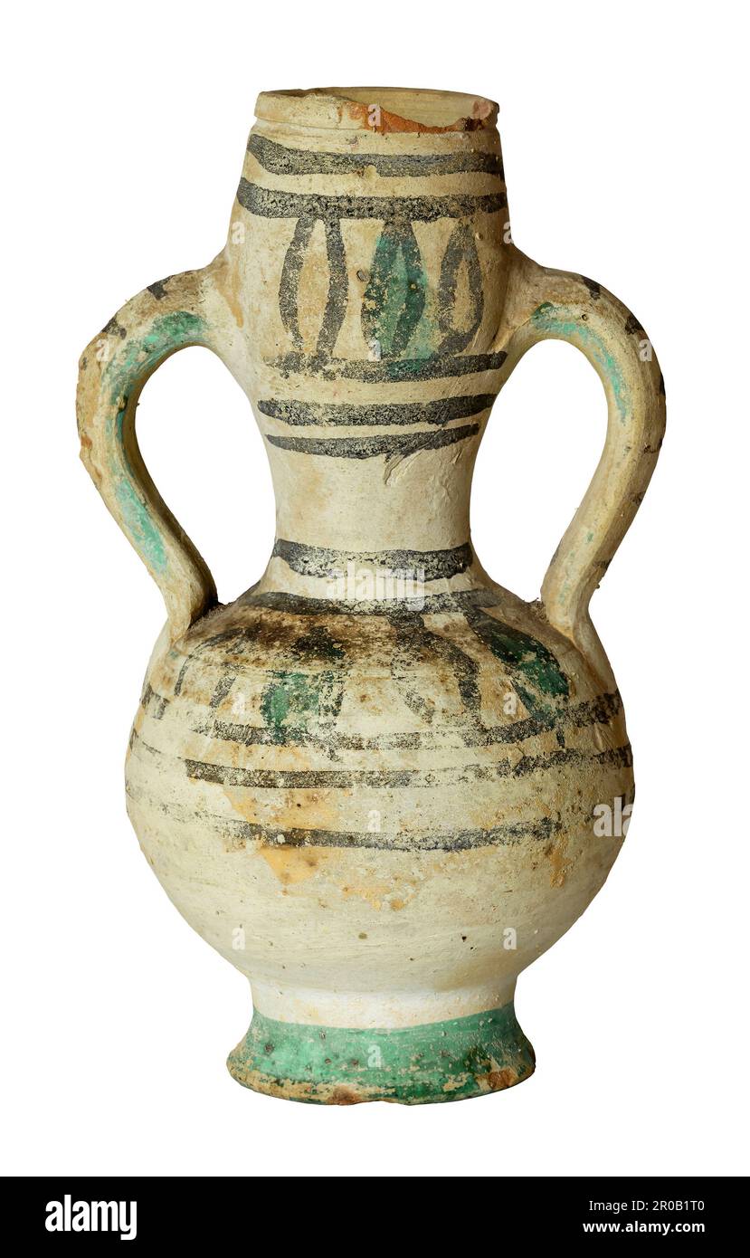 Amphora, classical Roman amphora from north Africa, isolated on white