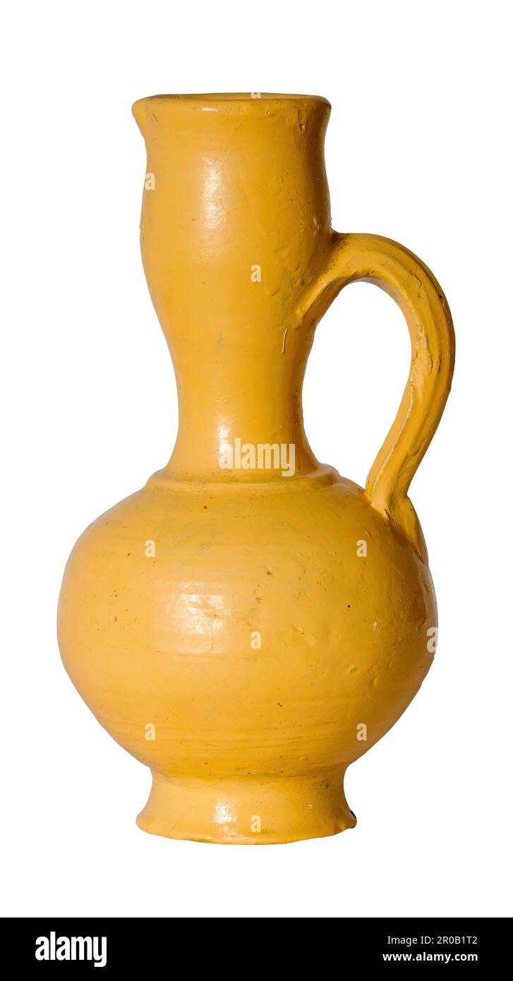 Amphora, classical Roman amphora from north Africa, isolated on white background Stock Photo