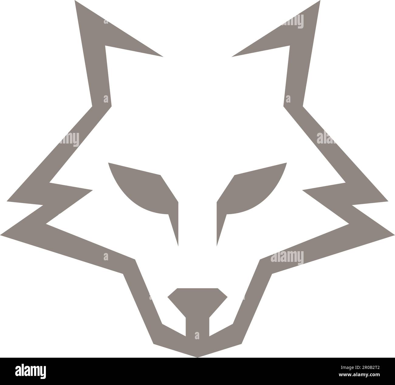 Wolf icon logo design illustration Stock Vector