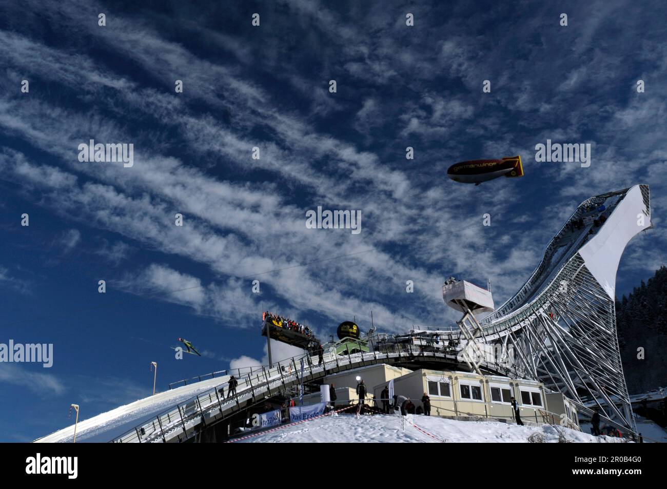 Die neue Skisprung Schanze in Garmisch Partenkirchen. Neujahrsspringen