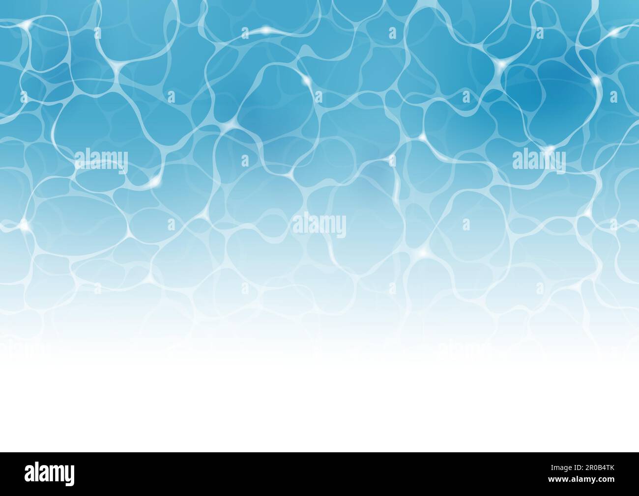 Vector Seamless Rippled Swimming Pool Abstract Background Illustration. Horizontally Repeatable. Stock Vector