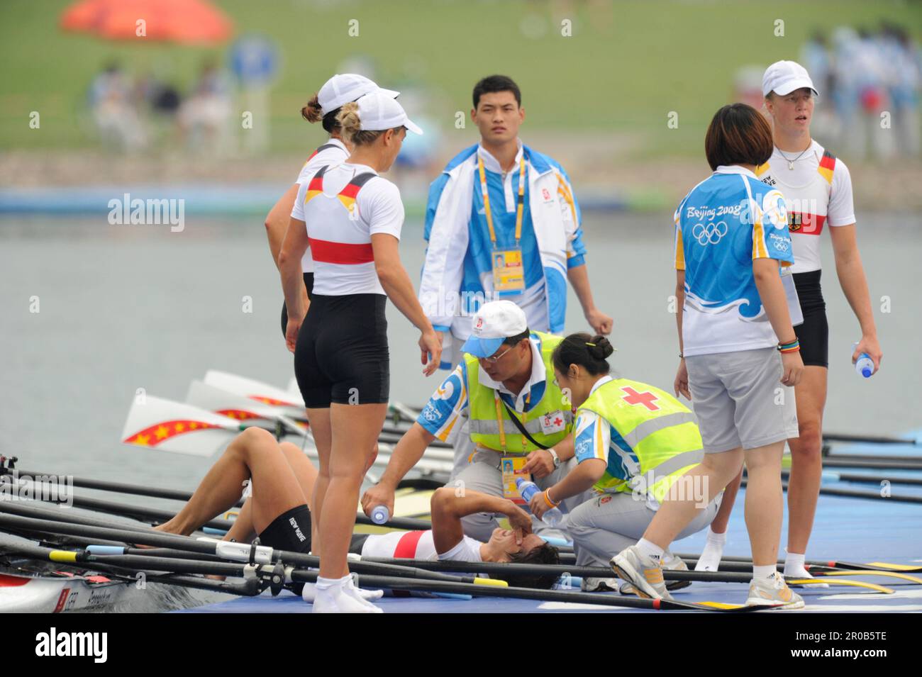 Der deutsche Damen Doppelvierer OPPELT Britta, LUTZE Manuela, BORON