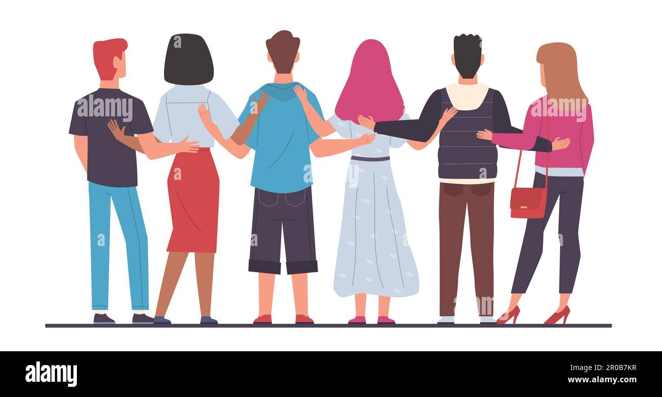 Back view of young persons Stock Vector Images - Alamy