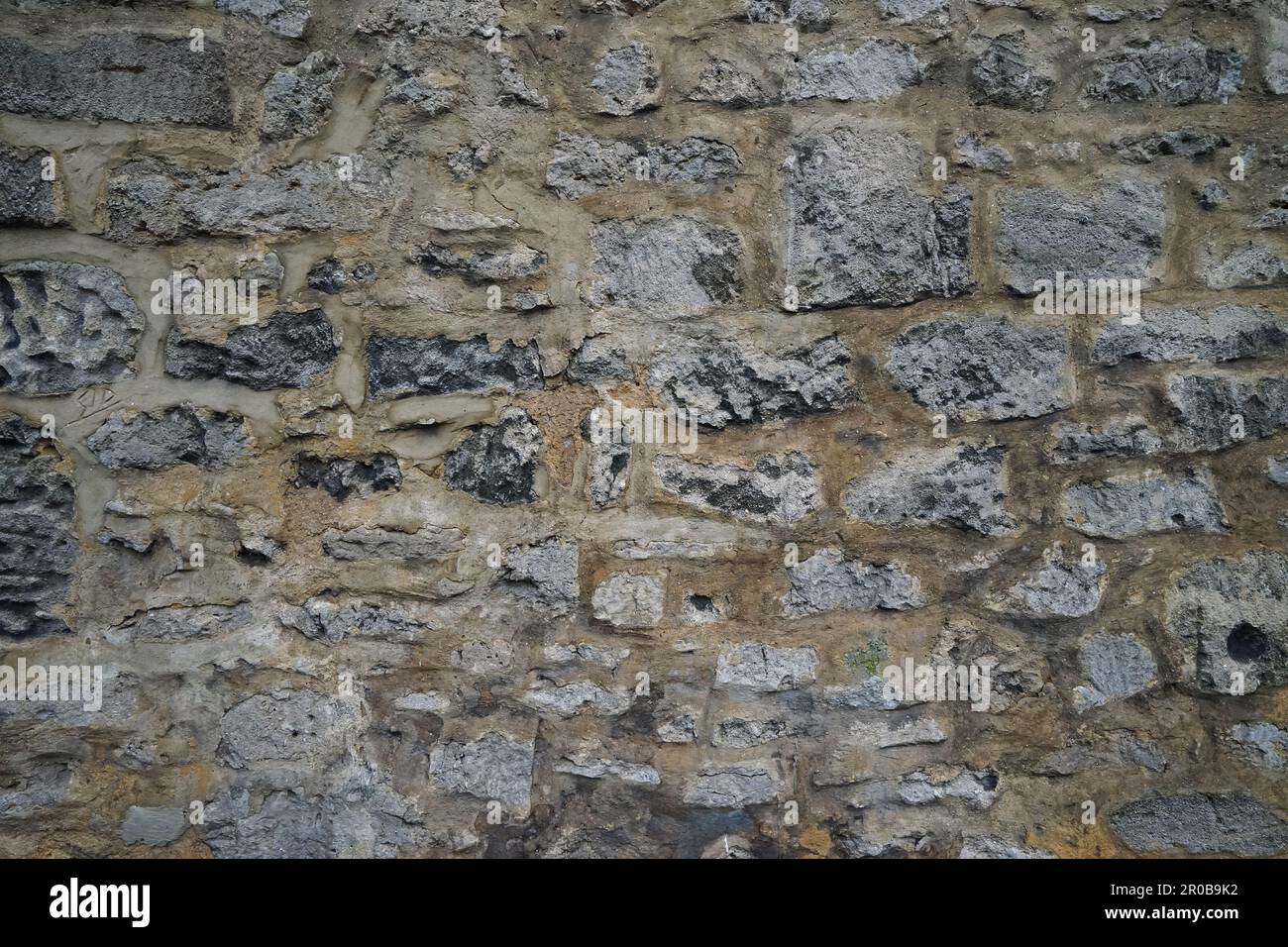 Close up texture and detail of old grunge red brick wall background ...